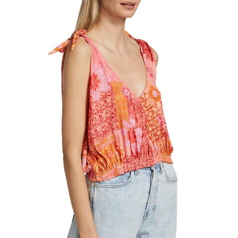 Free People Tied To You Tank, Lemonade Combo, L, NWT